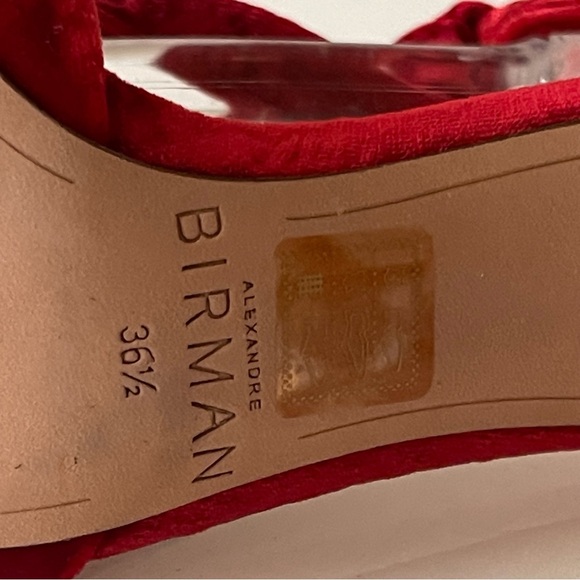 BIRMAN Velvet Red Shoes Size 6.5 - Picture 7 of 11